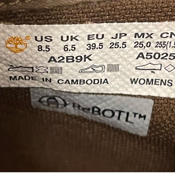 Timblerland Kinsley 6in waterproof boots in taupe - Picture 4 of 5